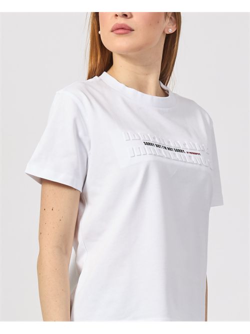 T-shirt ras du cou Patrizia Pepe avec imprimé sur le devant PATRIZIA PEPE | 8M1660-J253W103